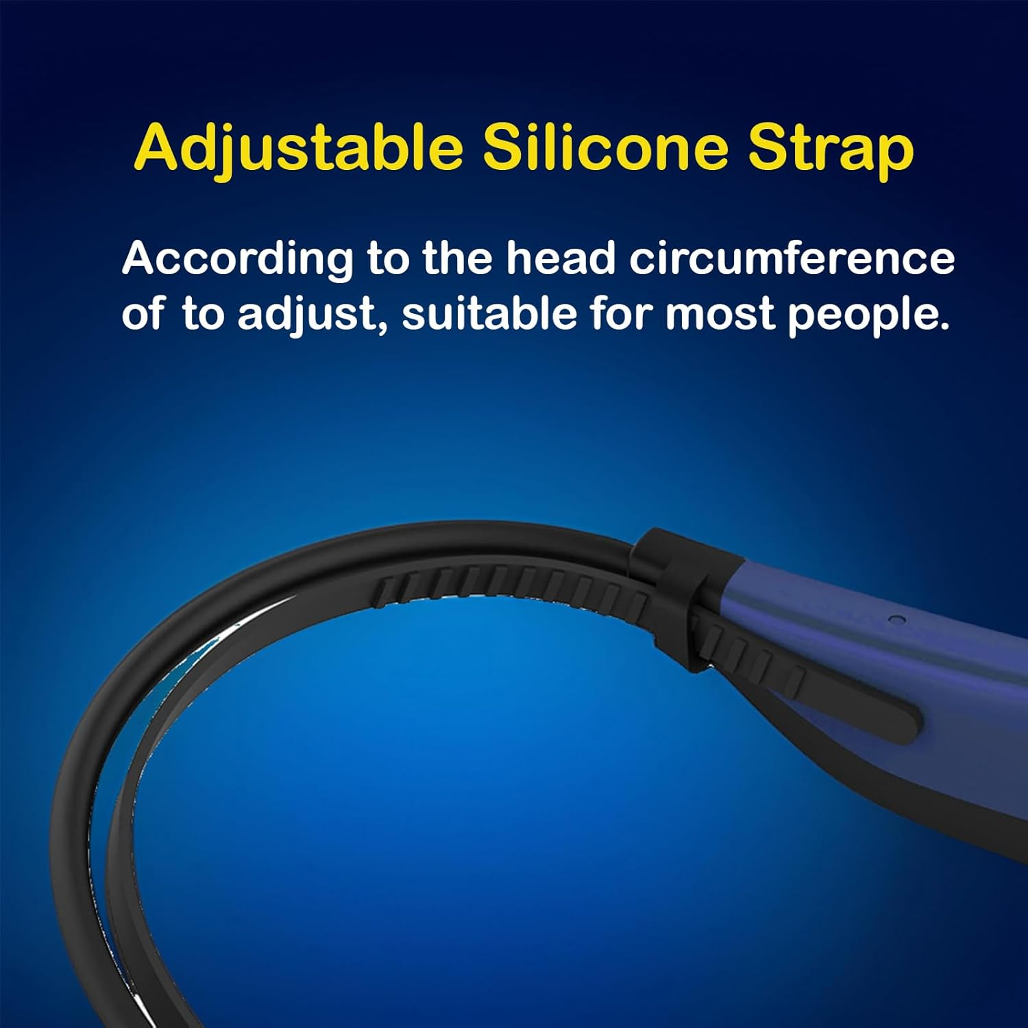 Bone Conduction Headphones, Wireless Bluetooth Headphones Universal Compatible with Android Iphone, Waterproof Open Ear Earphones Headset Hi-Fi Stereo Sound for Swimming Gym Running, Blue