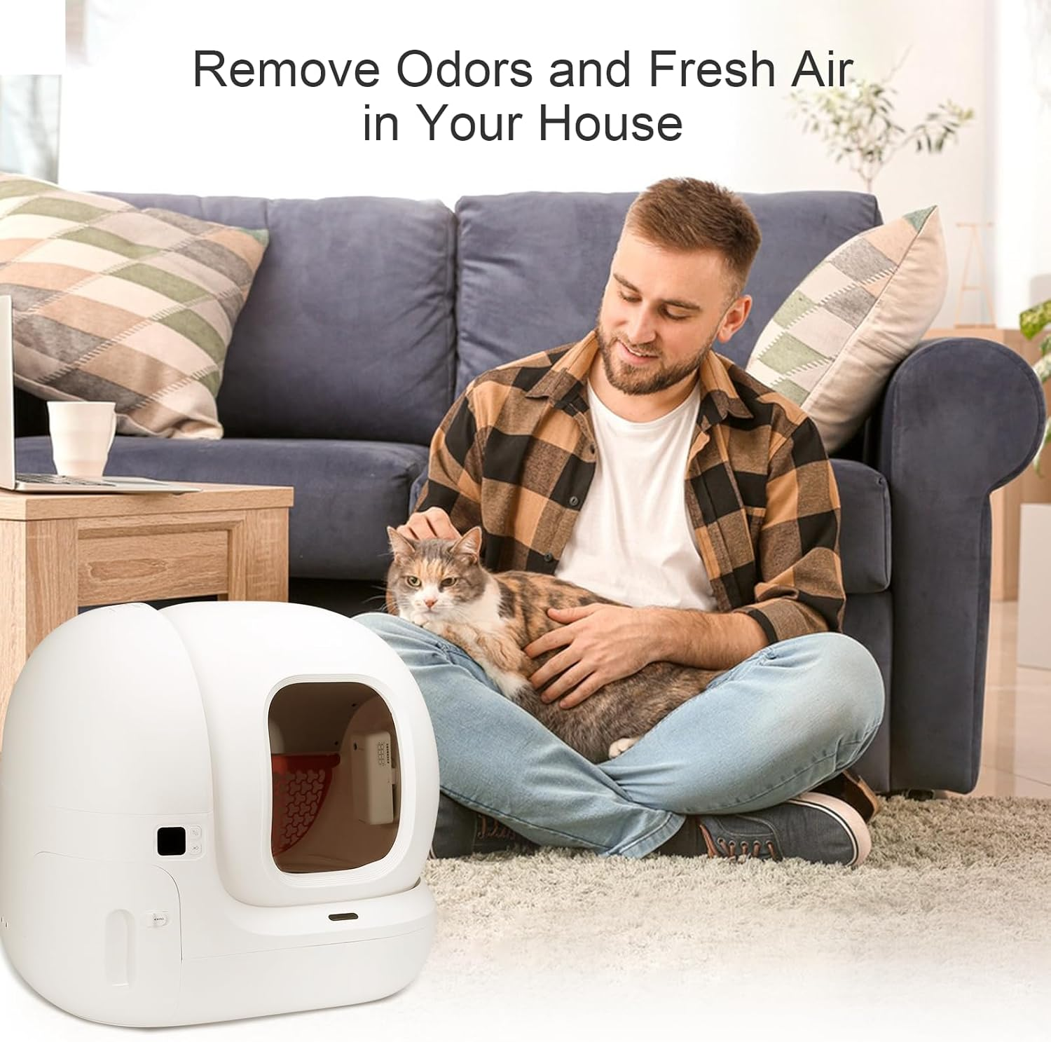 Homefio Pet Odor Eliminator with N50 Odor Eliminator Exclusive for Pura Max Self-Cleaning Cat Litter Box - Cat Toilet Odor Control (Pack of 6) image number 3