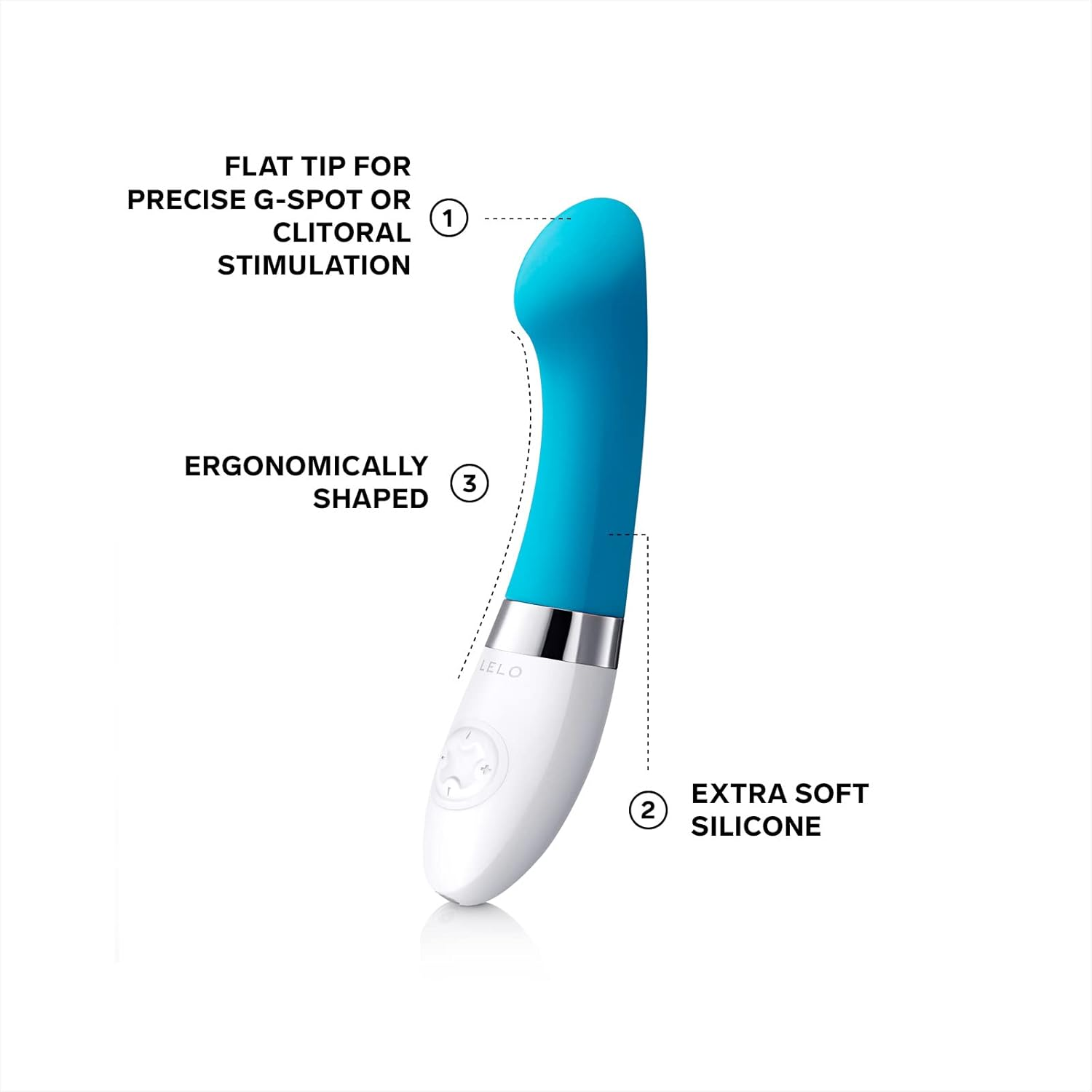 LELO GIGI 2 G Spot Vibrator for Her, Personal Massager, Powerful G Spot Toy with 8 Vibration Patterns, Curved Silent Vibrator for Mind Blowing Fun, Adult Toy, Blue