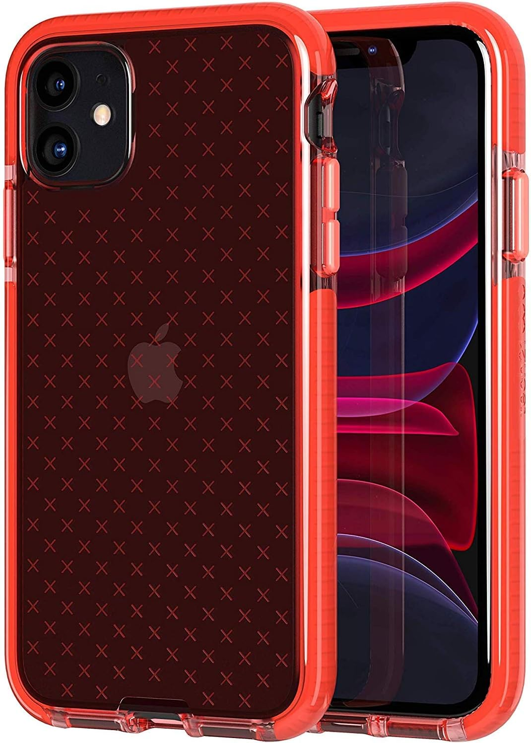 Tech21 Evo Check Phone Case for Apple Iphone 11 with 12 Ft. Drop Protection Coral - Indigo image number 5