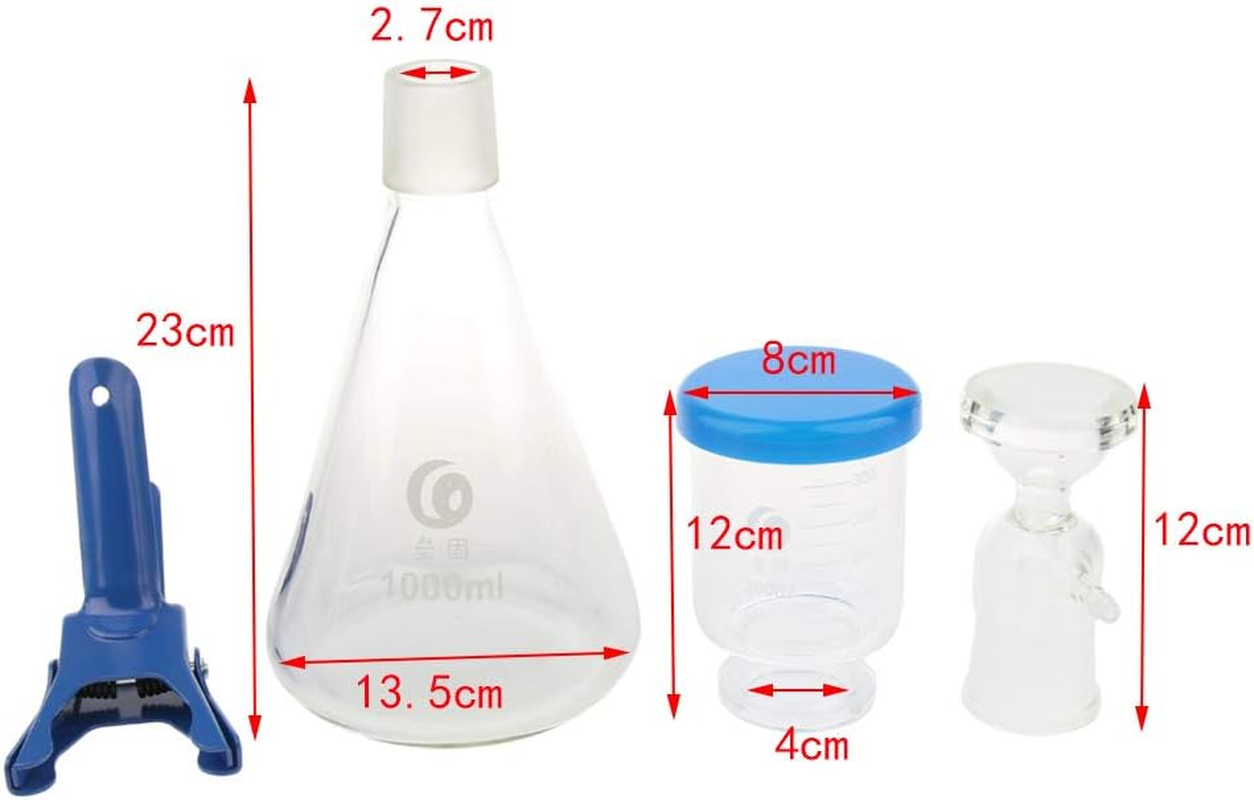 New 1000Ml Filtration Apparatus Lab Filtering Unit with Funnel and Clamp image number 5
