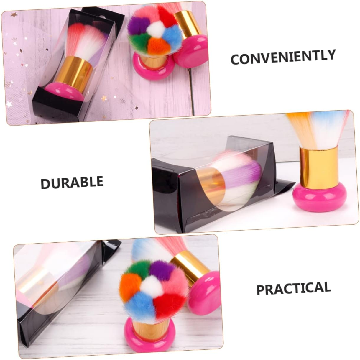 SAFIGLE Makeup Brush Cleaner Nail Art Cleaning Brush Manicure Supplies for Dust image number 3