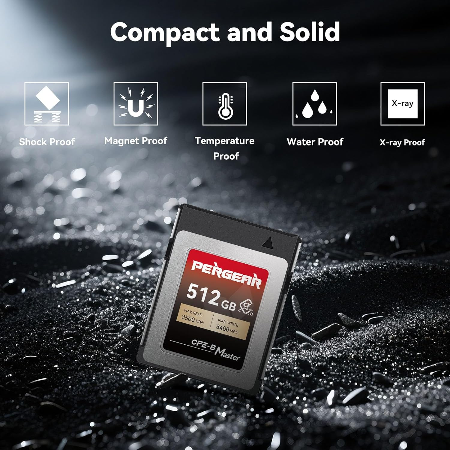 PERGEAR 512GB Cfexpress Type B 4.0 Memory Card, up to 3500Mb/S Max Read Speed and 3400 Mb/S Max Write Speed for Video and Photo, Support 8K RAW Photo and Video Recording 5-Year Warranty image number 6