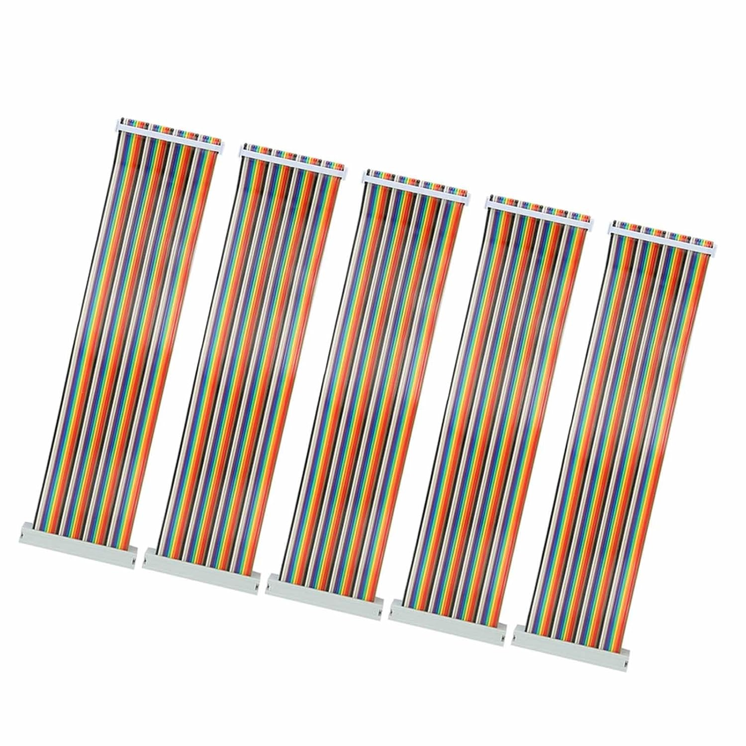 Denash GPIO Line Male to Female 40 Pin Cable, 5 Pieces for (Multicolor, Copper, 20Cm) image number 2