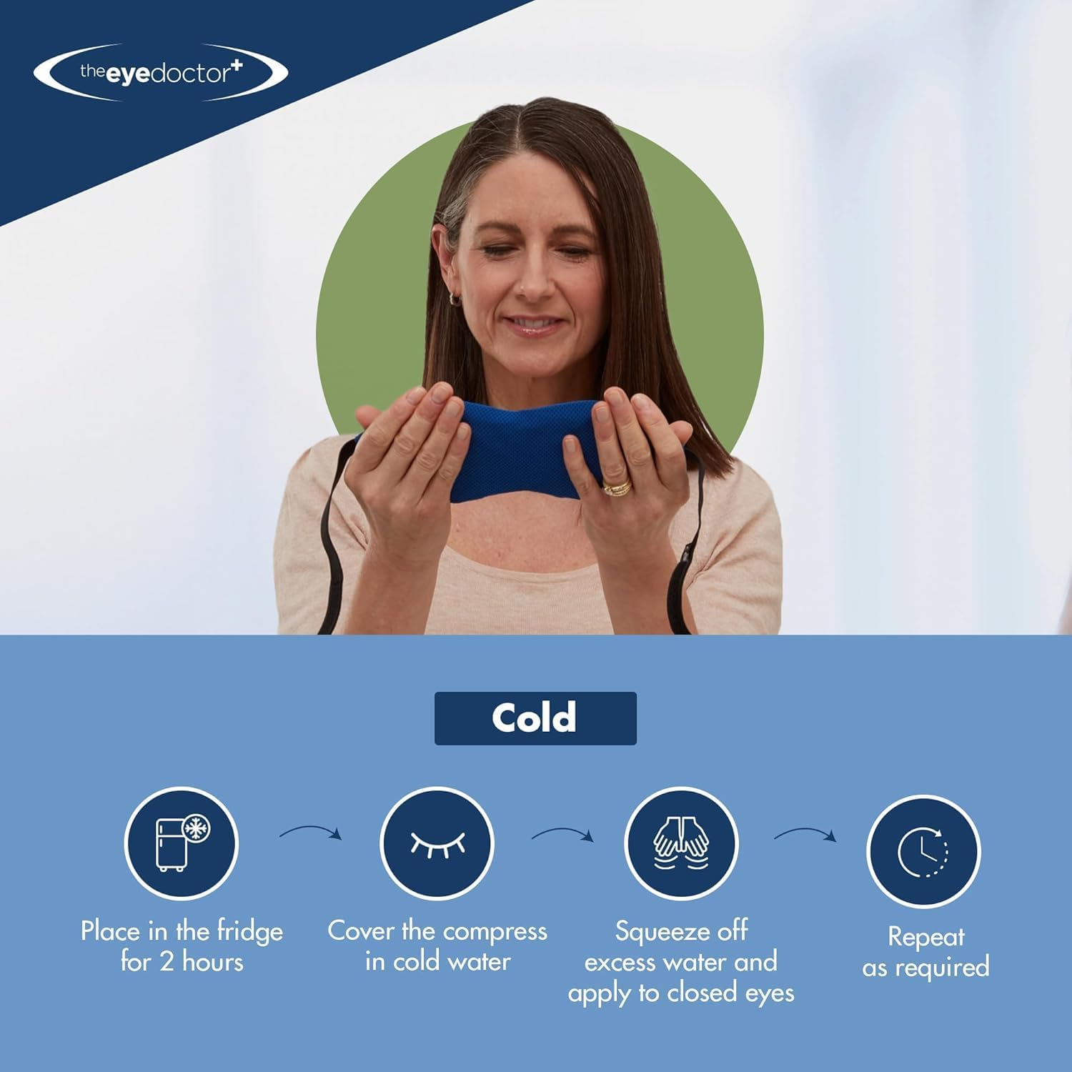 The Eye Doctor Allergy - Cold Eye Compress for Allergy & Hayfever Symptoms, Inflammation, Puffy Eyes, Headaches and Migraines - Reusable Gel Eye Mask - Cool Soothing Relief Therapy image number 1