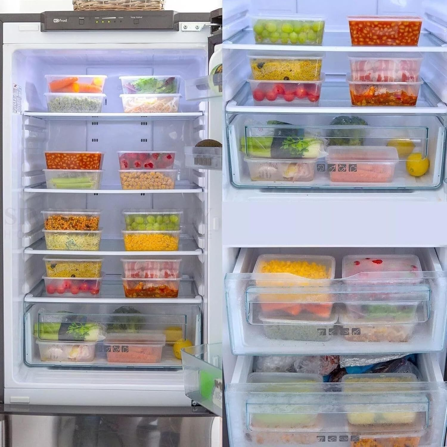 100 SETS Takeaway Containers with Lids,650Ml, Microwave Safe, Refrigerator Safe, Dishwasher Safe, Reuse Bento Box BPA Free, Plastic Food Containers, Food Packaging Container, Restaurant image number 4