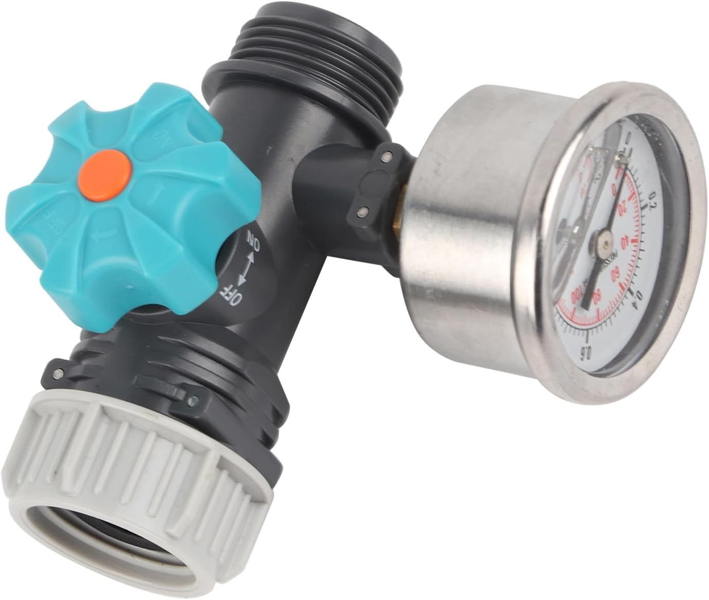 Changor Water Pressure Regulator Valve, Adjustable G3/4 Inch Thread Connections with Visualized Pressure Control, Pressure Reducer Valve, for Garden Irrigation Systems, G3/4In image number 1