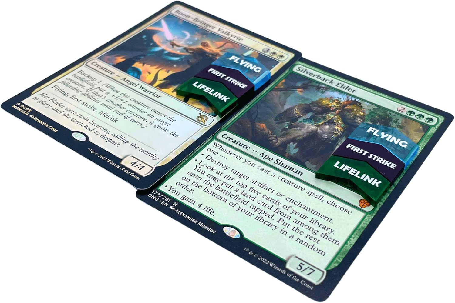 Futhark MTG Counter Dice Set - 25 Compact Multicolored Acrylic Dice with Plus/Minus Counters - Easy to Carry & Easy to Read - Accessories for Magic: the Gathering (Blank Tokens) image number 2