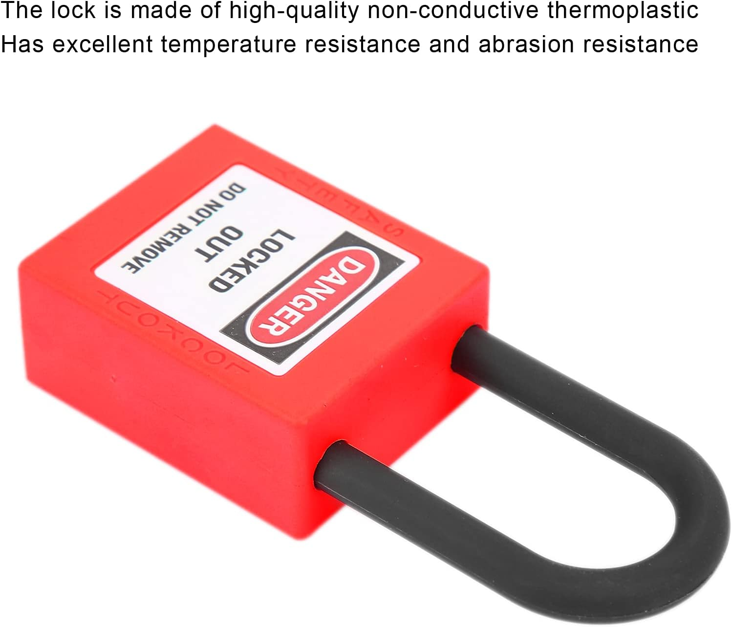 Lockout Tagout Lock Sets, 10 Sets Lockout Tagout Safety Padlock with Key, 38Mm Industrial Engineering Insulation Security Tool for Factories for Electrical Lockout Tag Out Kits image number 5