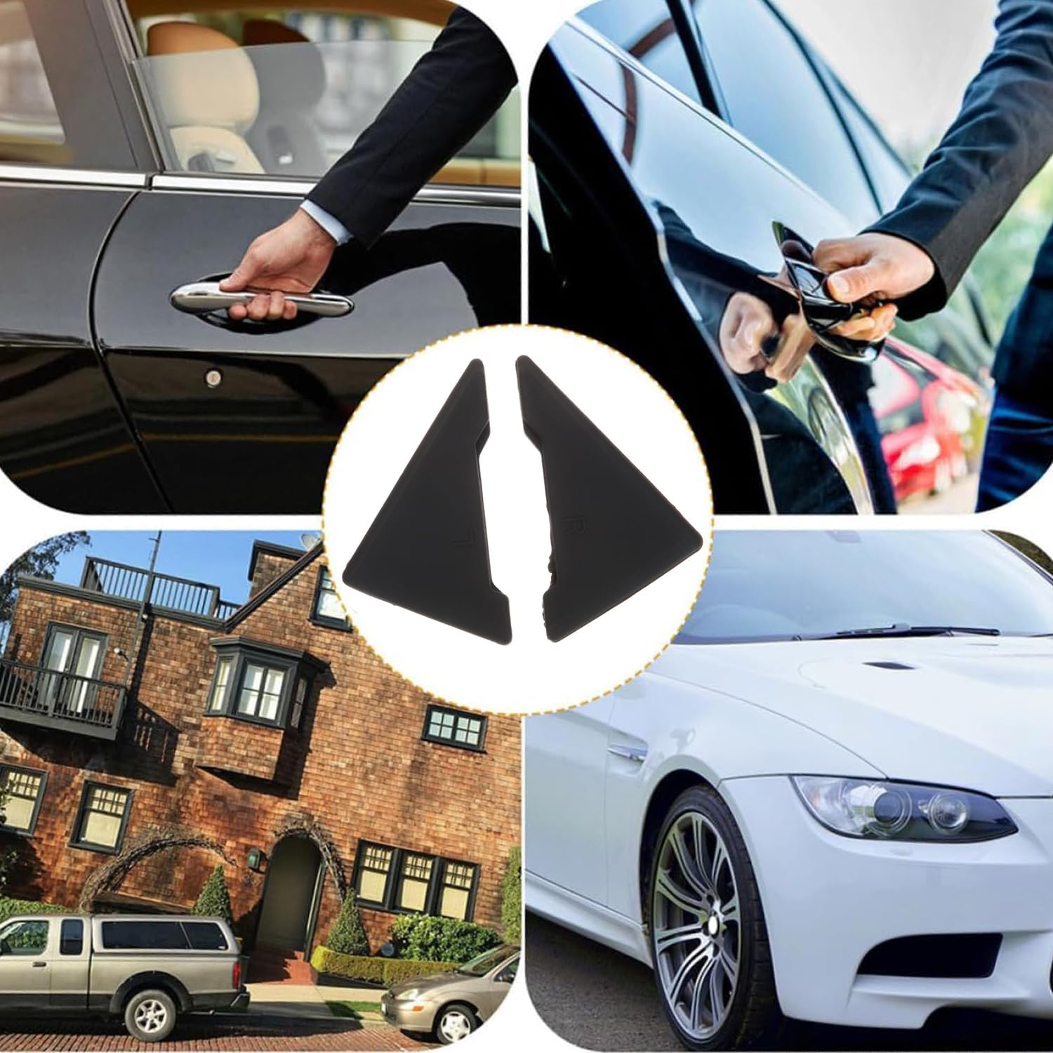 4Pcs Car Door Edge Guard Silicone Protector Covers Durable Corner Bump Absorbers Scratch Auto Edges Protection for Vehicle Doors Protection Covers (Black) image number 5