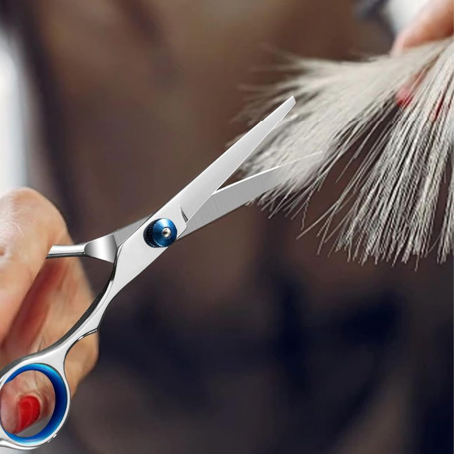 CTOUUGRS Professional Hair Cutting Scissors 17Cm Razor Edge Barber Shears Premium Stainless Steel Right Hand Salon Hairdressing Scissors Includes Free Stainless Steel Comb image number 1