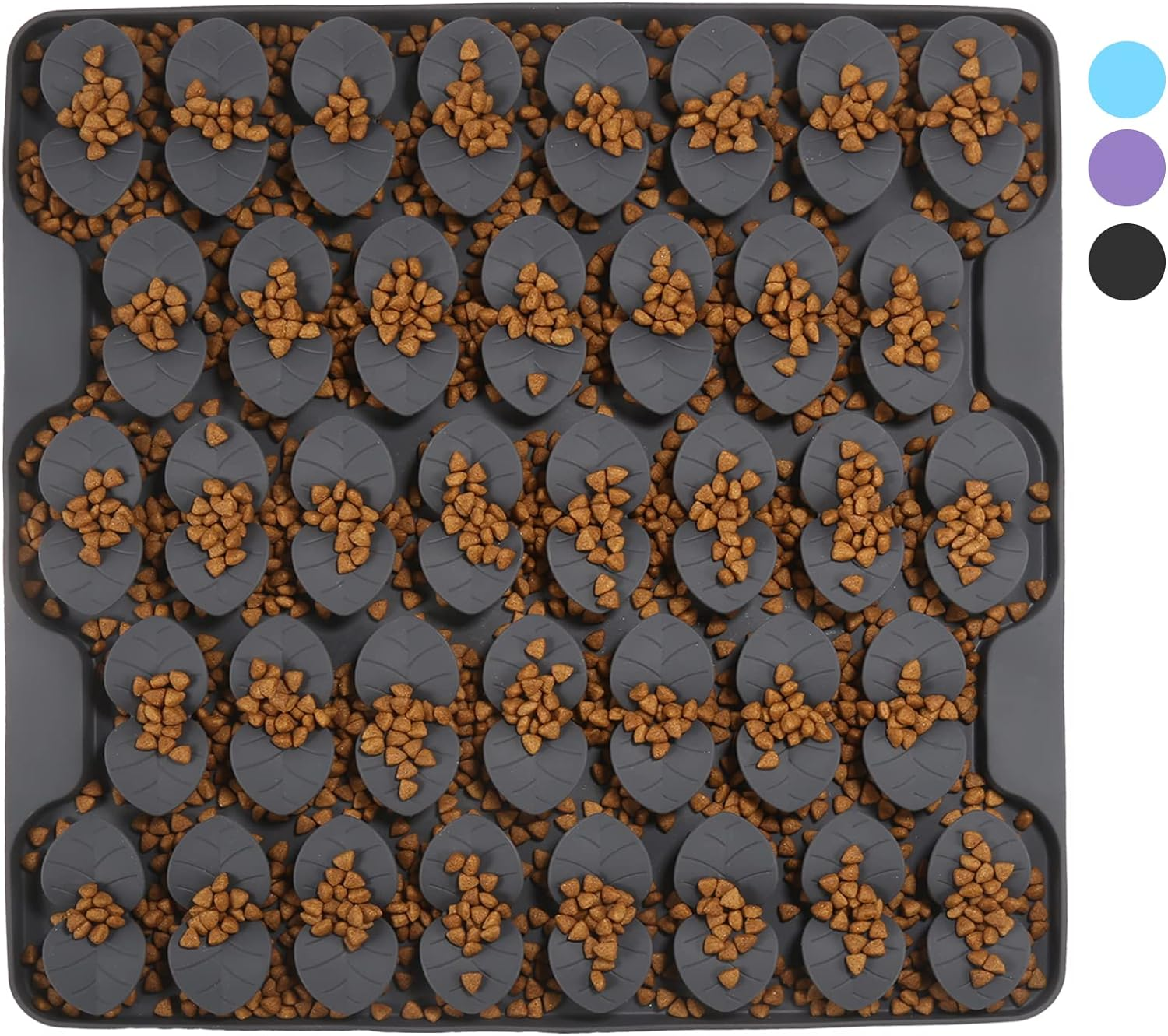 VOOWO Snuffle Mat for Dogs, Silicone Snuffle Mat Lick Mat for Dogs, Slow Feeder Dog Bowl, Dog Lick Mat, Dog Feeding Mat Slow Feeder Sniff Mat for Small Medium and Large Dogs (Blue, Small)