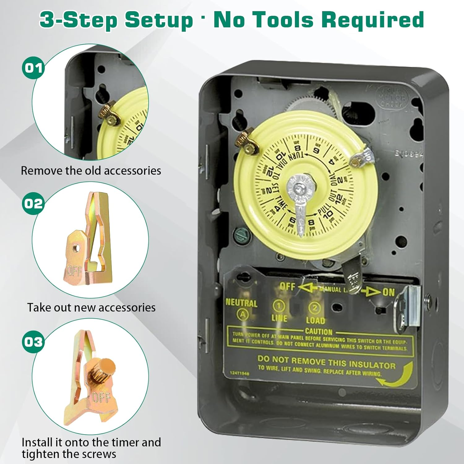 6 PCS Pool Pump Timer Switch Compatible with Intermatic Pool Timer156T1978A for T100 Series Parts,Trip Switch,Pool Timer on off Clip Parts image number 5