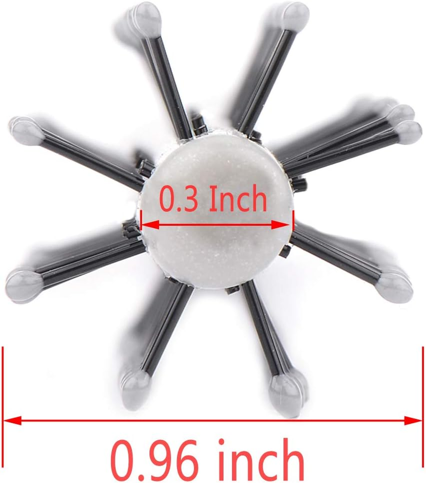 Small Mini Plastic round Hair Styling Brush with Nylon Bristle for Short Hair Blow Drying, 1 Inch Diameter Barrel image number 3