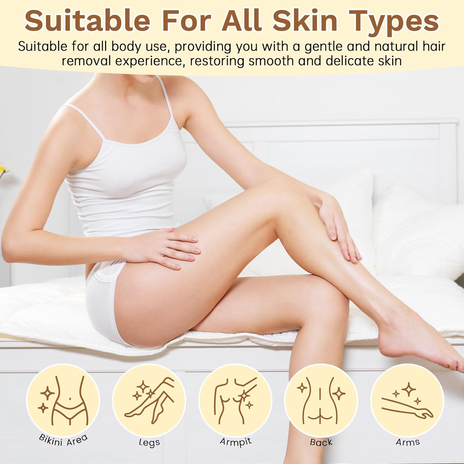 Cyperus Rotundus Hair Removal Oil with Sweet Almond & Rose Oil, Soothing & Moisturizing, Reducing Body Hair Growth, Soothe Redness, Shrink Pores, Suitable for All Skin Types, 60Ml image number 5