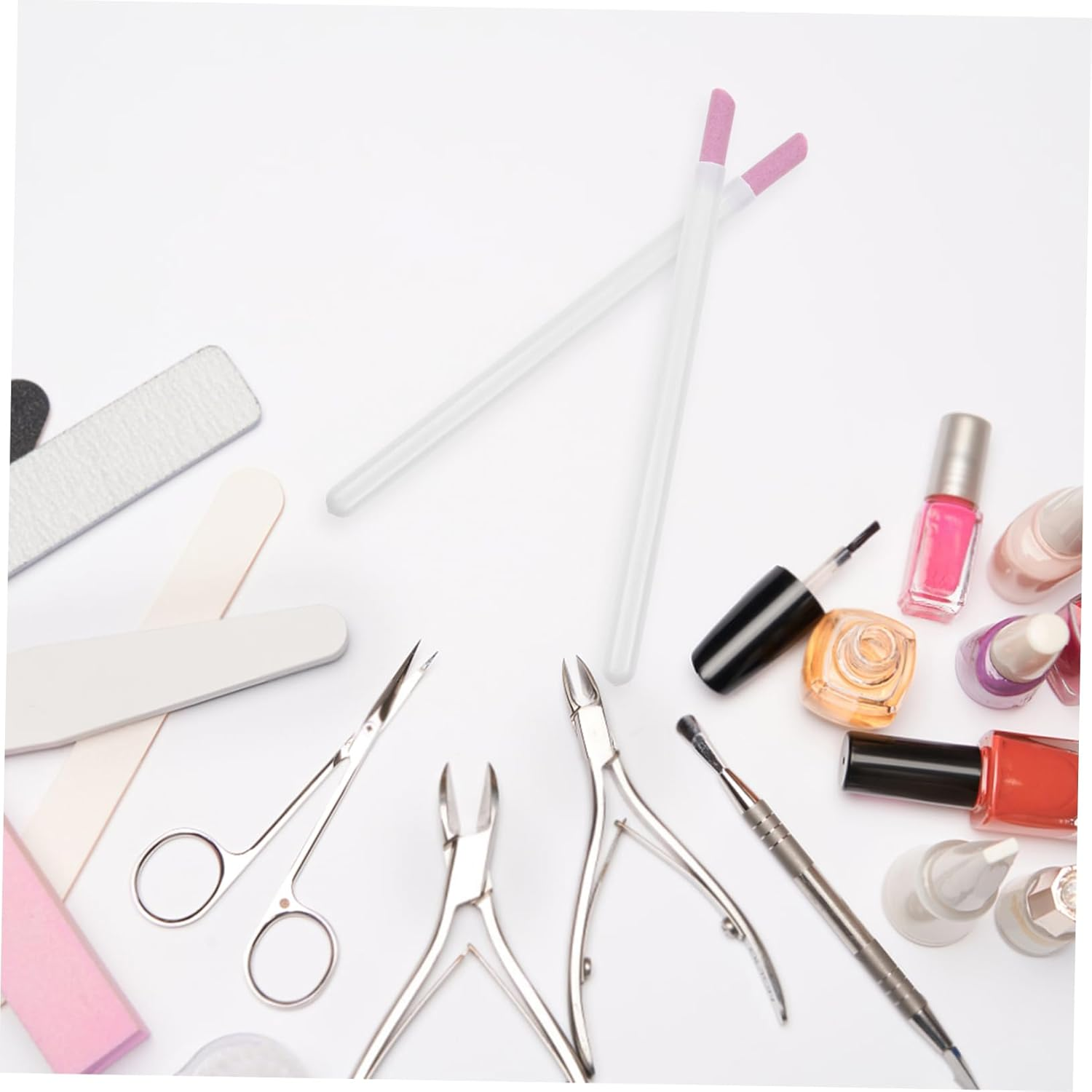 MUSISALY 5Pcs Manicure Pen Multi-Function Nail Polishing Pens Nail Cuticle Remover image number 3