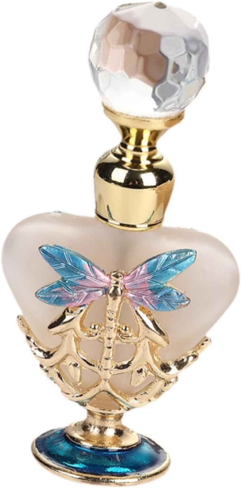 OIIBWQ Decorative Perfume Bottle, Fancy Decorative Travel Bottle, Refillable, Small Leak, Reusable Bottles for Essential Oils In, Blue