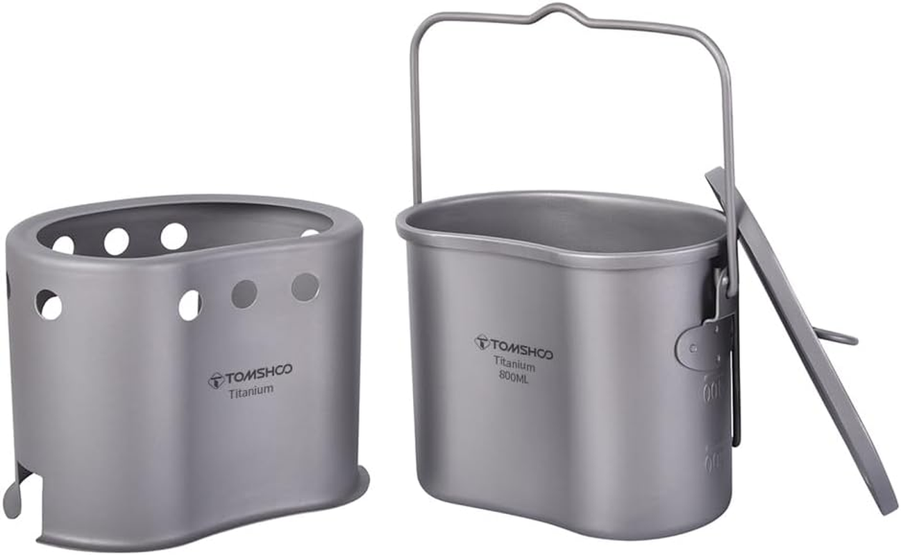 Titanium Pot and Stove Portable Cookware Set Outdoor Camping Cooking Equipment Lightweight Camping Stove Ti锅分体式套装 Convenient and Durable Ideal for Hiking and Camping image number 6