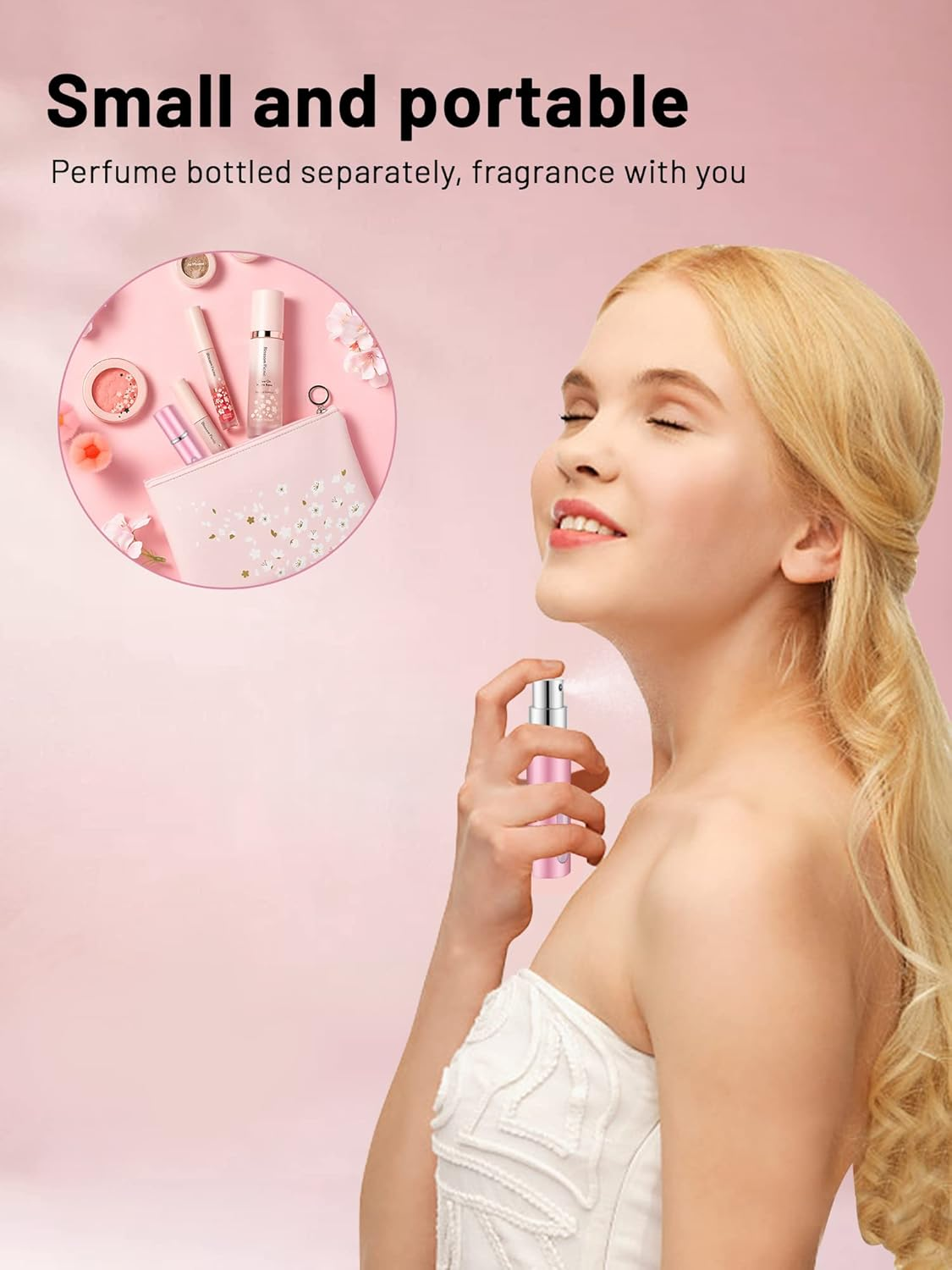 BELEVO Travel Perfume Atomiser Refillable 3 Pcs Perfume Travel Bottle for Toiletries 5 Ml Refillable Perfume Bottle Mini Spray Bottle Suitable for Men and Women Travel Essentials image number 3