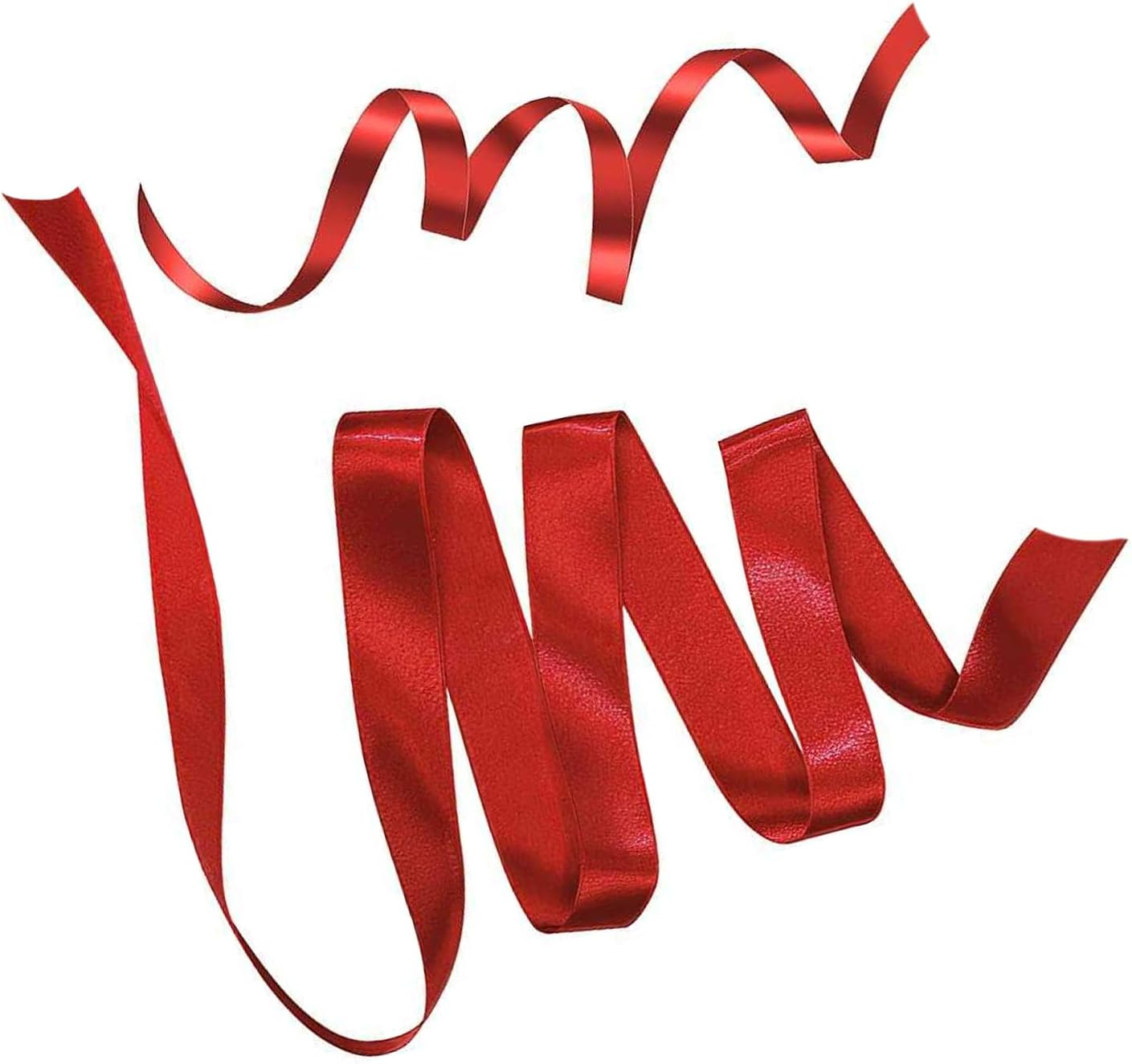 ONBPIY Red Ribbon 1Cm X 25 Yards - Satin Ribbons for Gift Wrapping Hair Crafts, Double Face Silk Ribbon for Christmas Wedding Bouquet image number 1