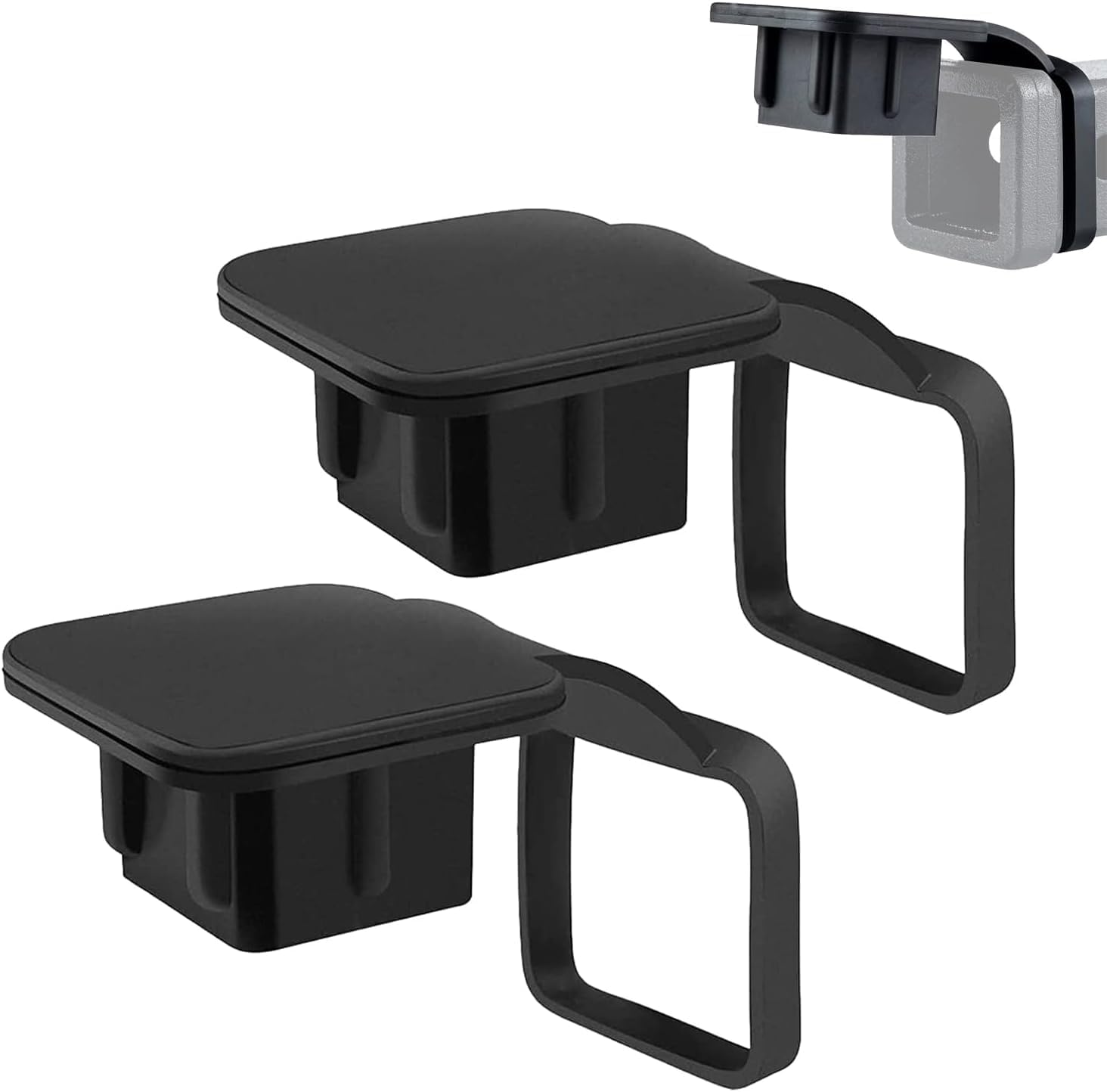 2Pcs Rubber Trailer Hitch Covers,Anti-Loss Trailer Hitch Plug Caps,Trailer Hitch Cover Plug Caps,Trailer Hitch Cover Plug Cap Insert Receiver Hitch Cover,Trailer Rubber Hitch Cover Plug Caps,1.25Inch