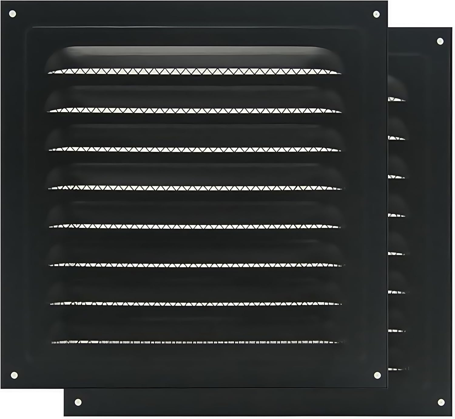 2 Pcs Attic Vent Soffit Vent Wall Vent Metal Shed Vent Square Vent Louver Vent Grille with Built-In Insect Screen for Home Improvement Vent Duct Cover 25X25Cm image number 4