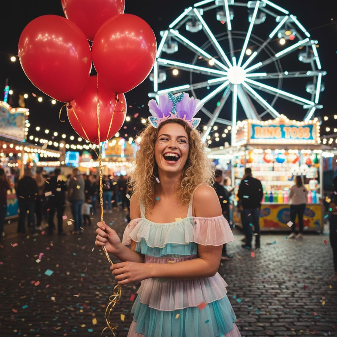 ZORVYN Mermaid Headband Women'S Crown Headdress for Carnival Halloween Costume Accessories Hair Accessories as Fancy Dress image number 1