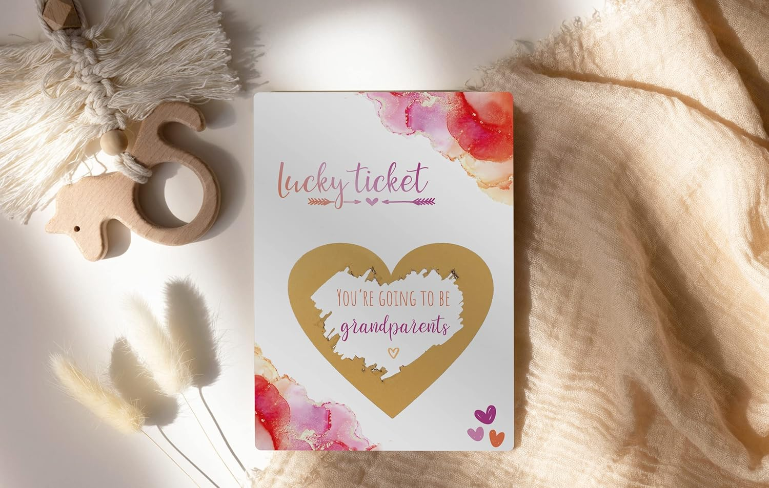 Joli Coon Pregnancy Announcement Scratch Card - You Are Going to Be Grandparents - Baby Announcement with Envelope - Dream image number 2