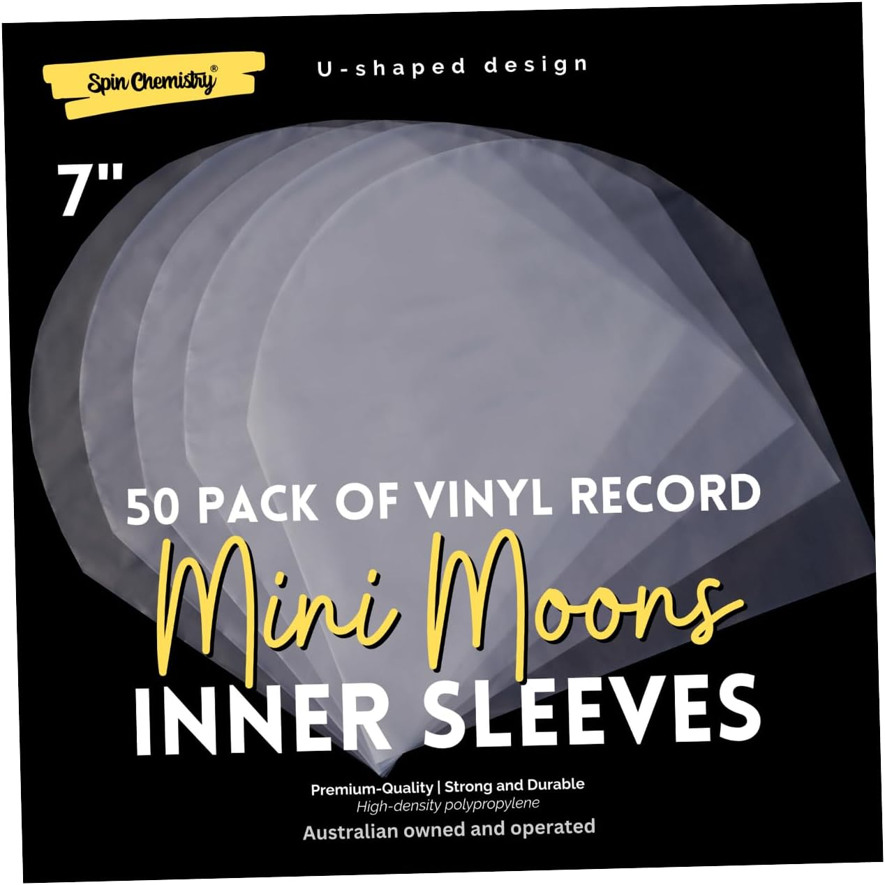 7-Inch Vinyl Record Inner Sleeves (Pack of 50)