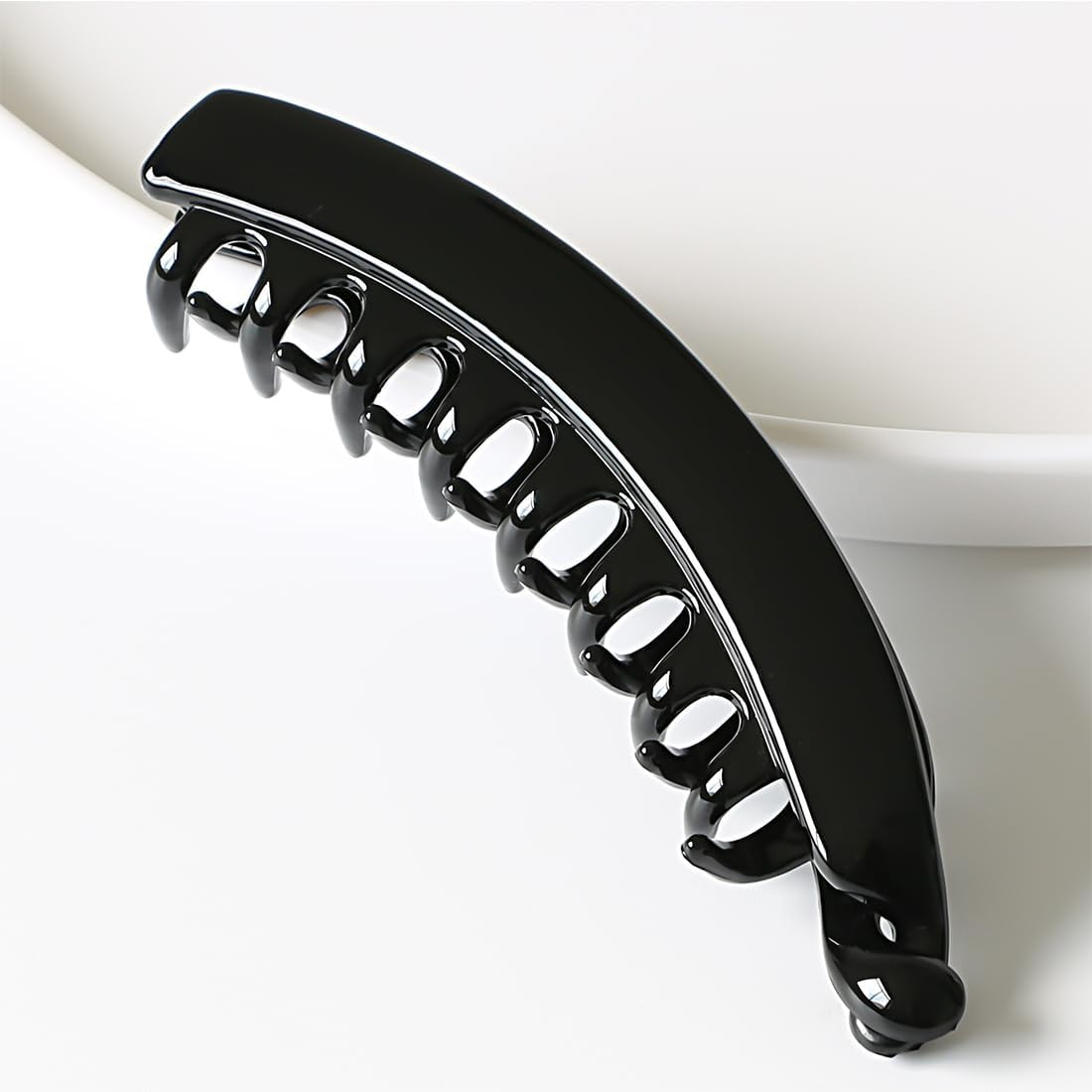 PLABBDPL Pack of 2 Ponytail Hair Clips, Large Banana Clips, Colourful Banana Hair Clip for Thick Hair, Non-Slip Ponytail Holder Clip for Women and Girls image number 1