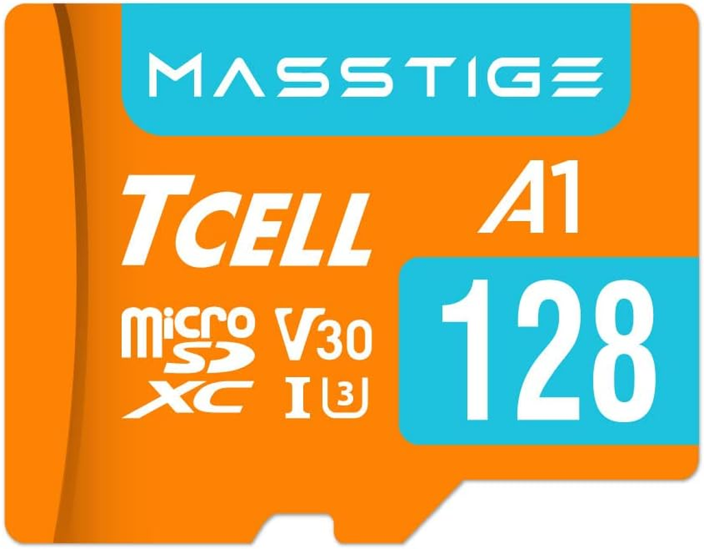TCELL MASSTIGE 256GB Microsdxc Memory Card with Adapter - A1, UHS-I U3, V30, 4K, Micro SD Card, Read Speeds up to 100 Mb/S, Full HD & 4K UHD Microsd
