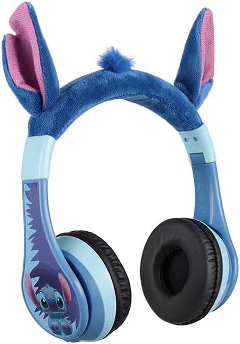 Ekids Disney Stitch Bluetooth Headphones Wireless Headphones with Mic Included Aux Cable - Foldable Headphones for Children for School, Home or Travel image number 6