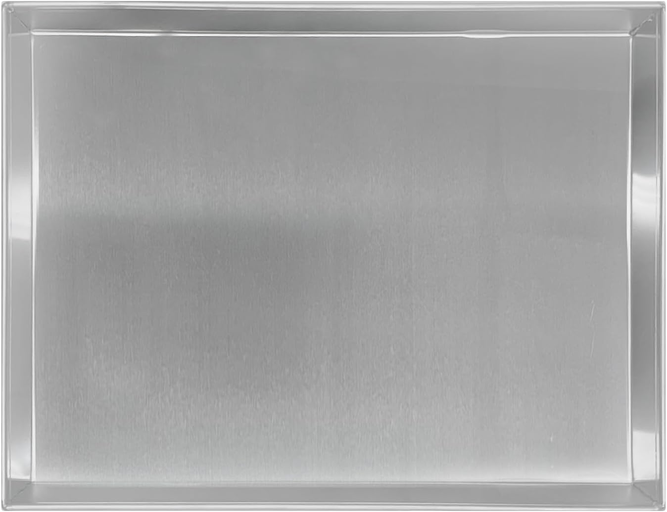 Pastry-Pizza Line Rectangular Baking Pan with Edge, Dimension 35 X 28 X 3 Cm, Silver