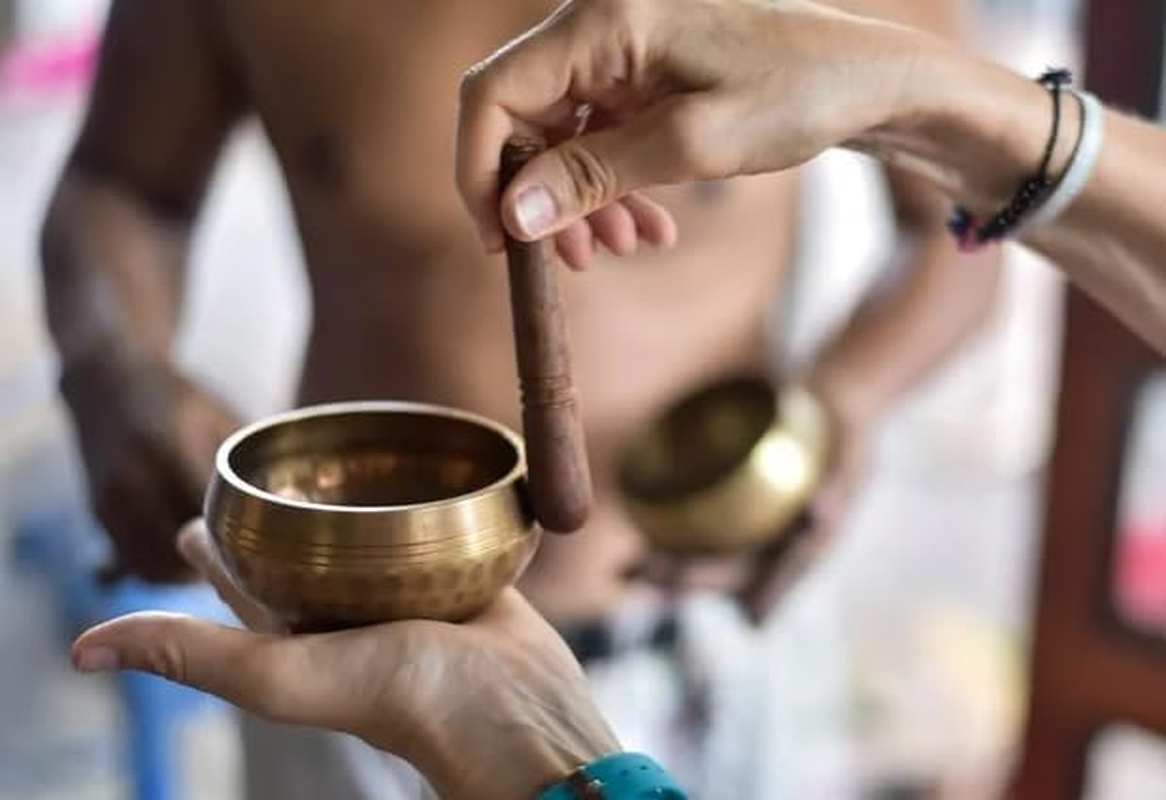 Tibetan Singing Bowl Set-Chakras Healing & Meditation Yoga Sound Bowl with Mallet and Silk Cushion-Handmade Singing Bowl-3 Inches Diameter image number 3