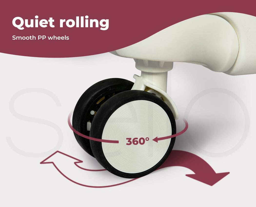 Slimbridge 4Pcs Luggage Set 14"+20"+24"+28" Suitcase Trolley, Travel Carry on Packing Luggage with Built-In Lock, Hard Shell Wheels Spinner Luggages Suitcases, White image number 4