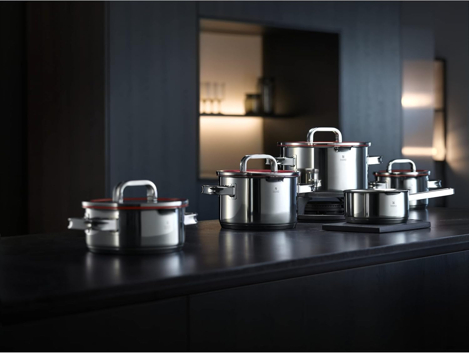 WMF Function 4 18/10 Stainless Steel 24Cm High Casserole with Lid image number 1