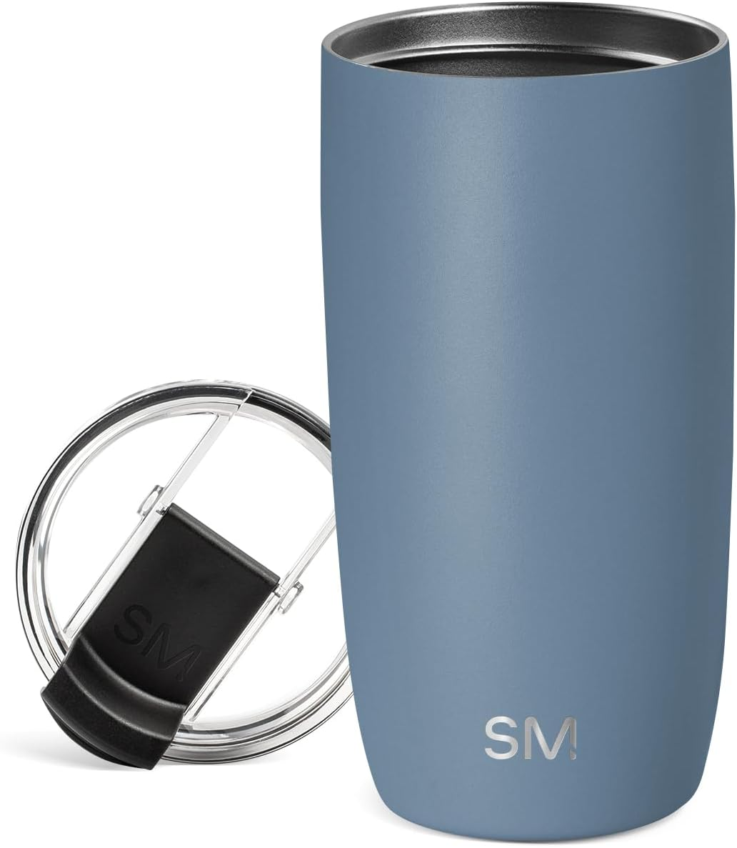 Simple Modern 12Oz Voyager Travel Mug Tumbler W/Clear Flip Lid - Coffee Cup Vacuum Insulated Camping Flask with Lid 18/8 Stainless Steel Hydro Ombre: Moonlight