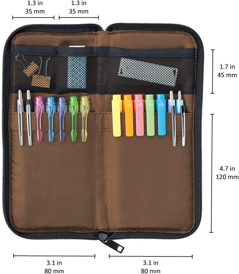 LIHIT LAB Slim Pen/Pencil Pouch, 0.7 &times; 3.9 &times; 8.5 Inches, Yellow Green (A7652-6) image number 2