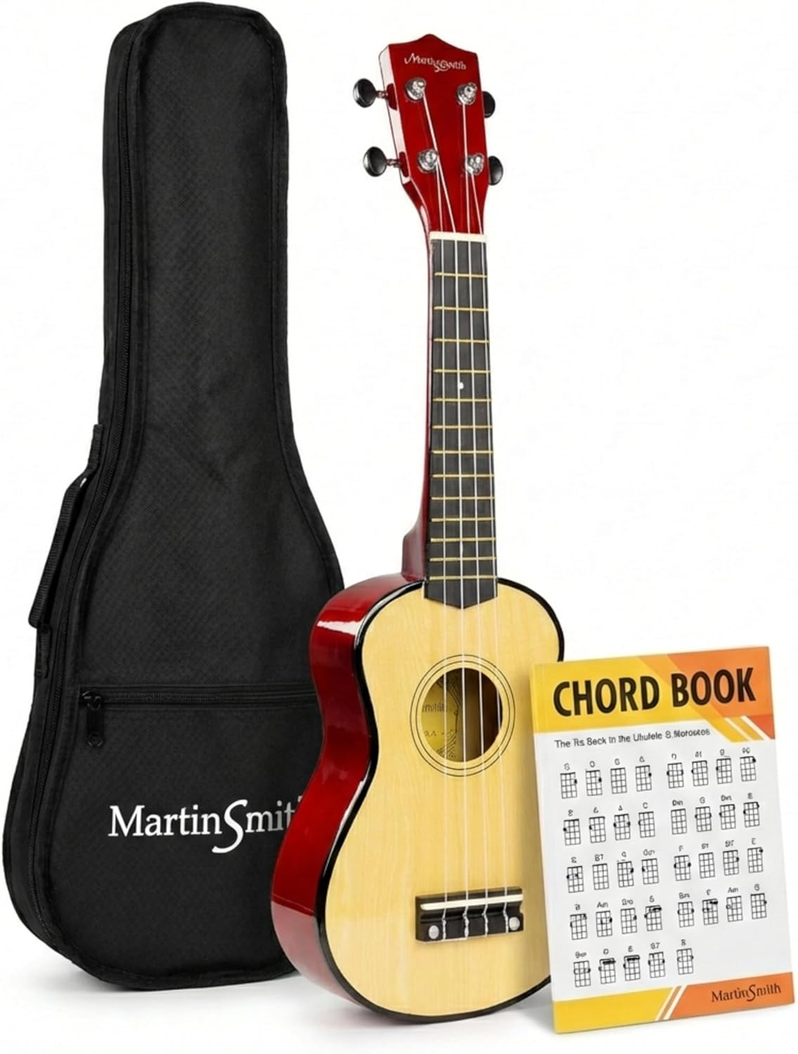 Martin Smith Soprano Ukulele with Ukulele Bag & Chord Book