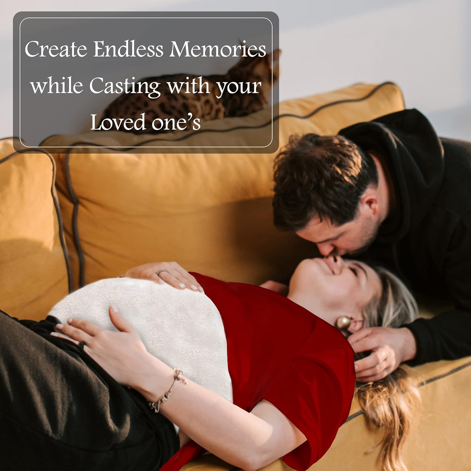 Crawl Story Belly Cast Kit Pregnancy-Baby Casting Kit | with 5-Plaster Cloth Roll, Hanging Hardware & Decorative Items| Perfect Baby Shower & Pregnancy Gifts|Pregnancy Belly Casting Kit Baby Bump Cast image number 4