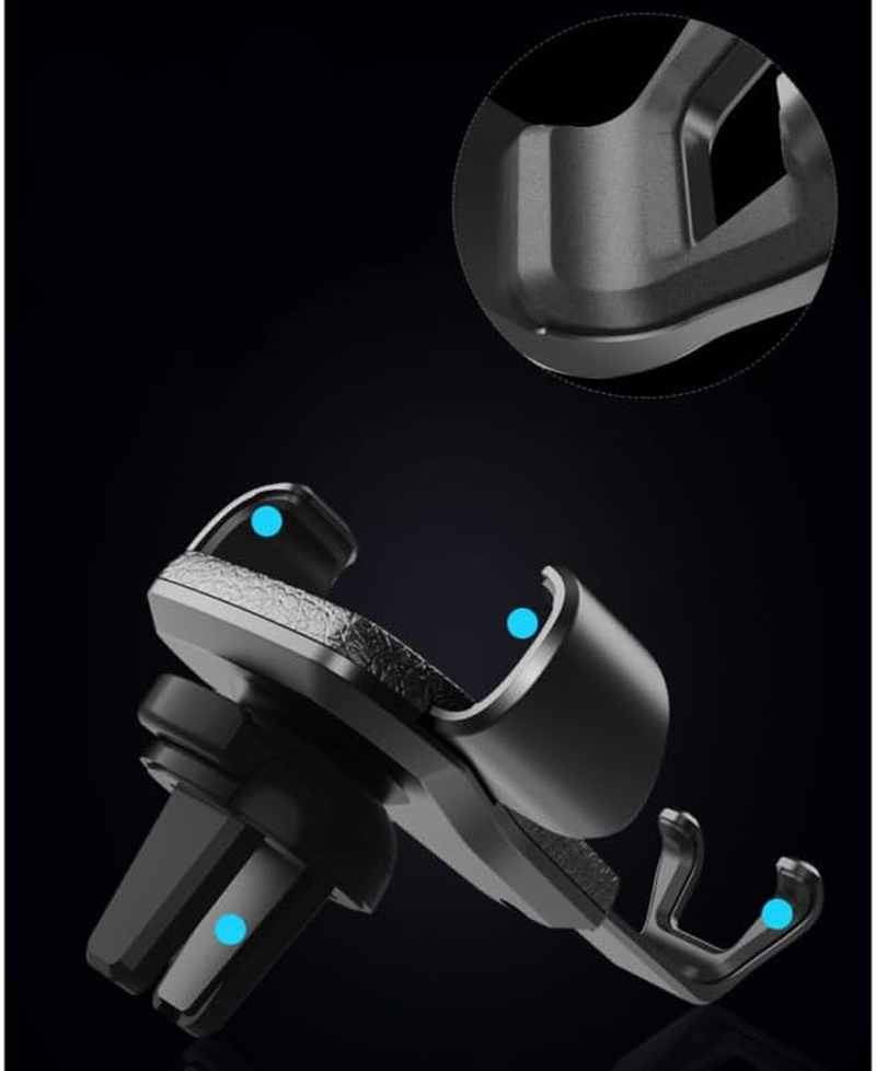 Gadpiparty Automobile Air Vent Phone Holder Black One-Hand Operation Car Mobile Stand with Automatic Clamp for GPS Navigator and Smartphones image number 5