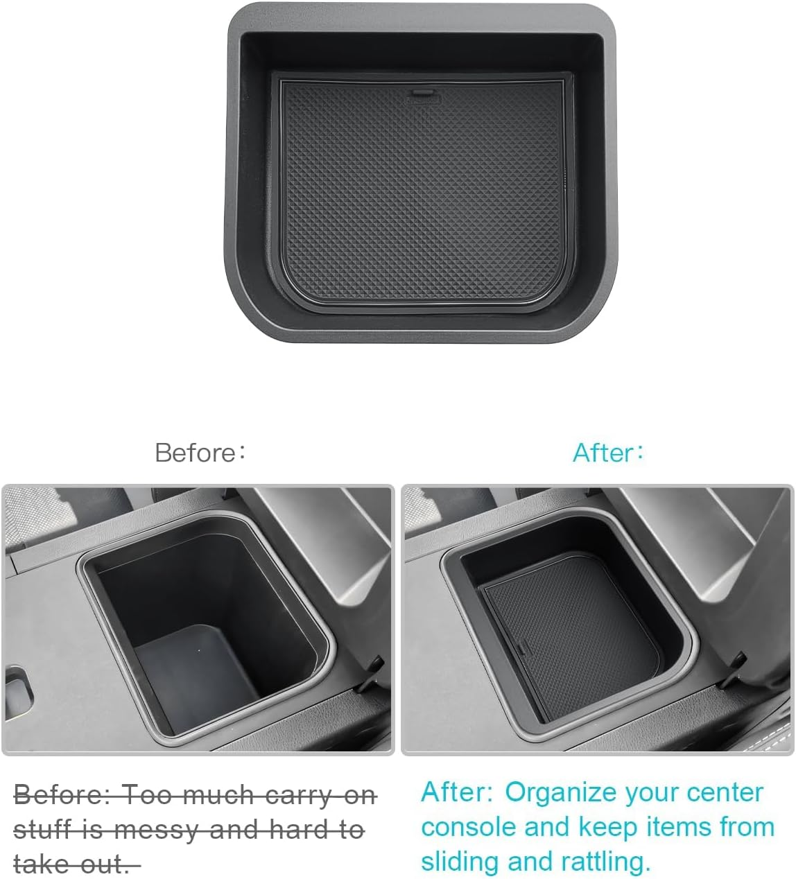 Center Console Cool Box Organizer for for Lexus GX 550 2024 2025/2024 2025 Toyota Land Cruiser Prado 250 Armrest Storage Box ABS Insert Tray Accessories (Only Fit Cool Box) image number 6