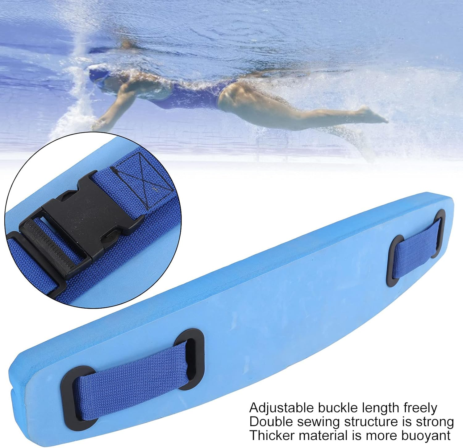 Water Aerobics Exercise Equipment Swimming Belt, Swim Training Equipment Belt with Adjustable Strap for Low Impact Workout, Fitness Flotation Aid for Adult Child image number 4