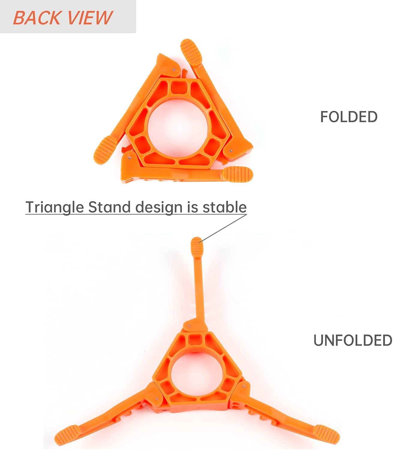 Fuel Can Stabilizer Canister Stand Gas Tank Stand Cartridge Canister Tripod for Camping Fuel Canister(Orange) image number 3
