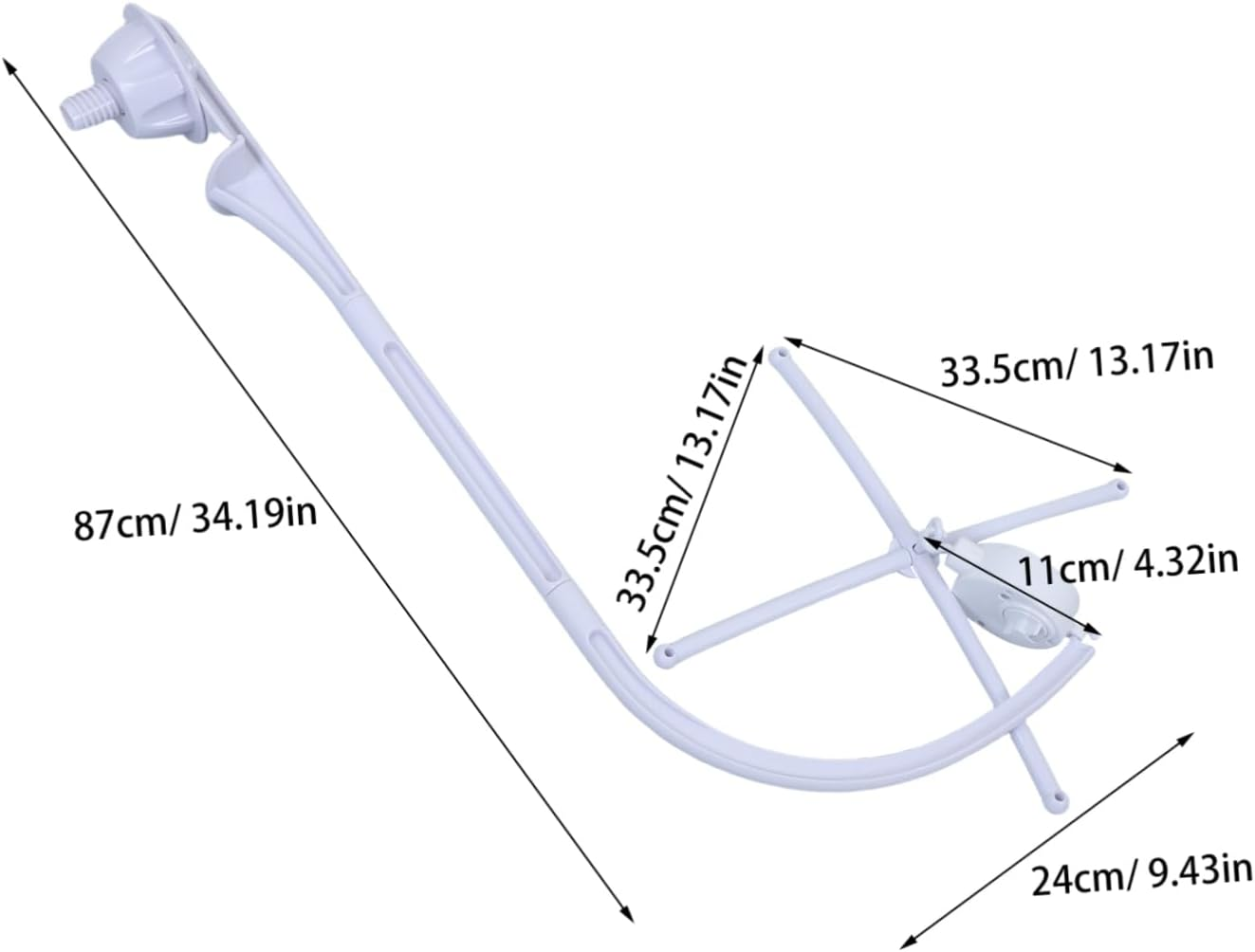 Generic 1 Set Adjustable Mobile Arm for Crib Versatile Bed Bell Bracket with Quick Assembly for Sensory Experience Compatible with Cribs and Mobiles image number 5
