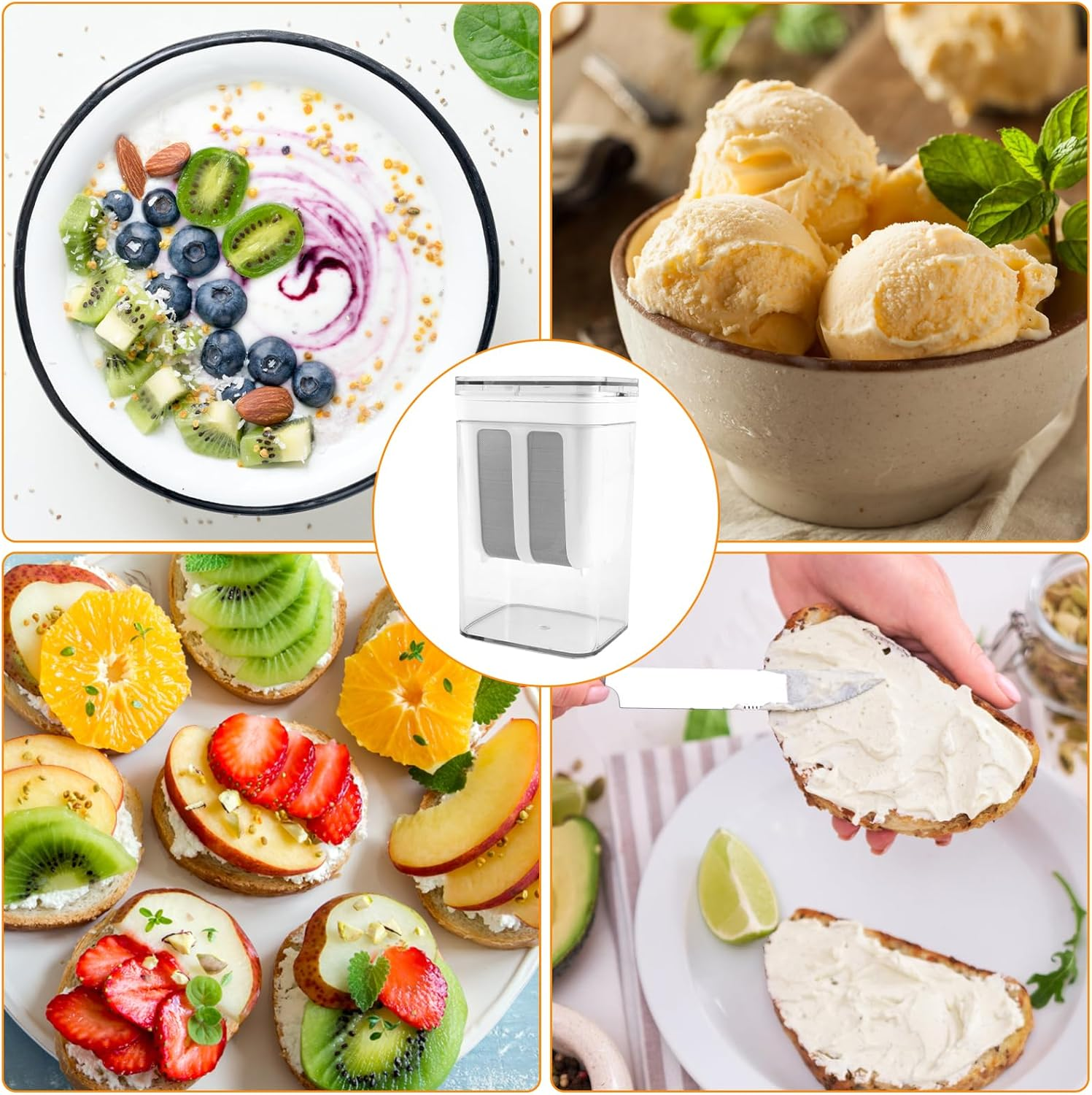 Yogurt Strainer, 1100ML Ultra Fine Yogurt Maker Strainer with Filter Cloth, Greek Yogurt Maker, Reusable Multipurpose Strainer Stainless Steel Yogurt Filter for Yogurt, Cheese, Fruit, Juice image number 2