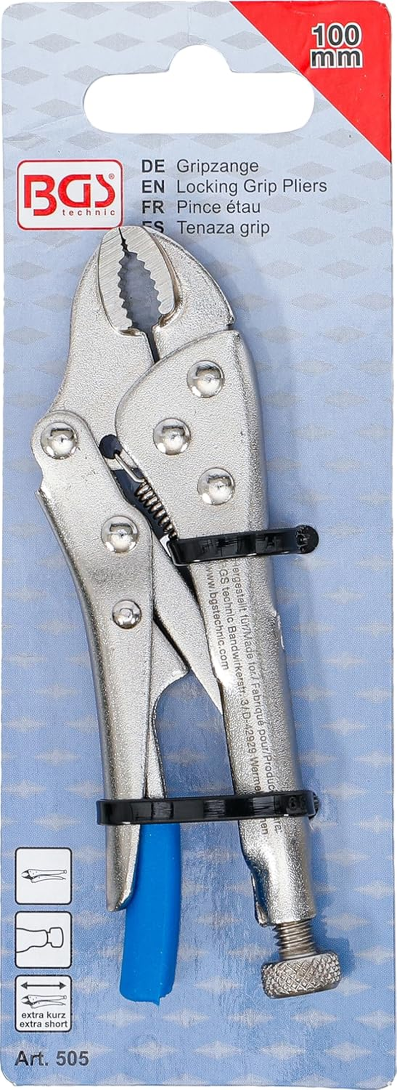BGS 505 | Locking Grip Pliers | Extra Short | 100 Mm image number 2