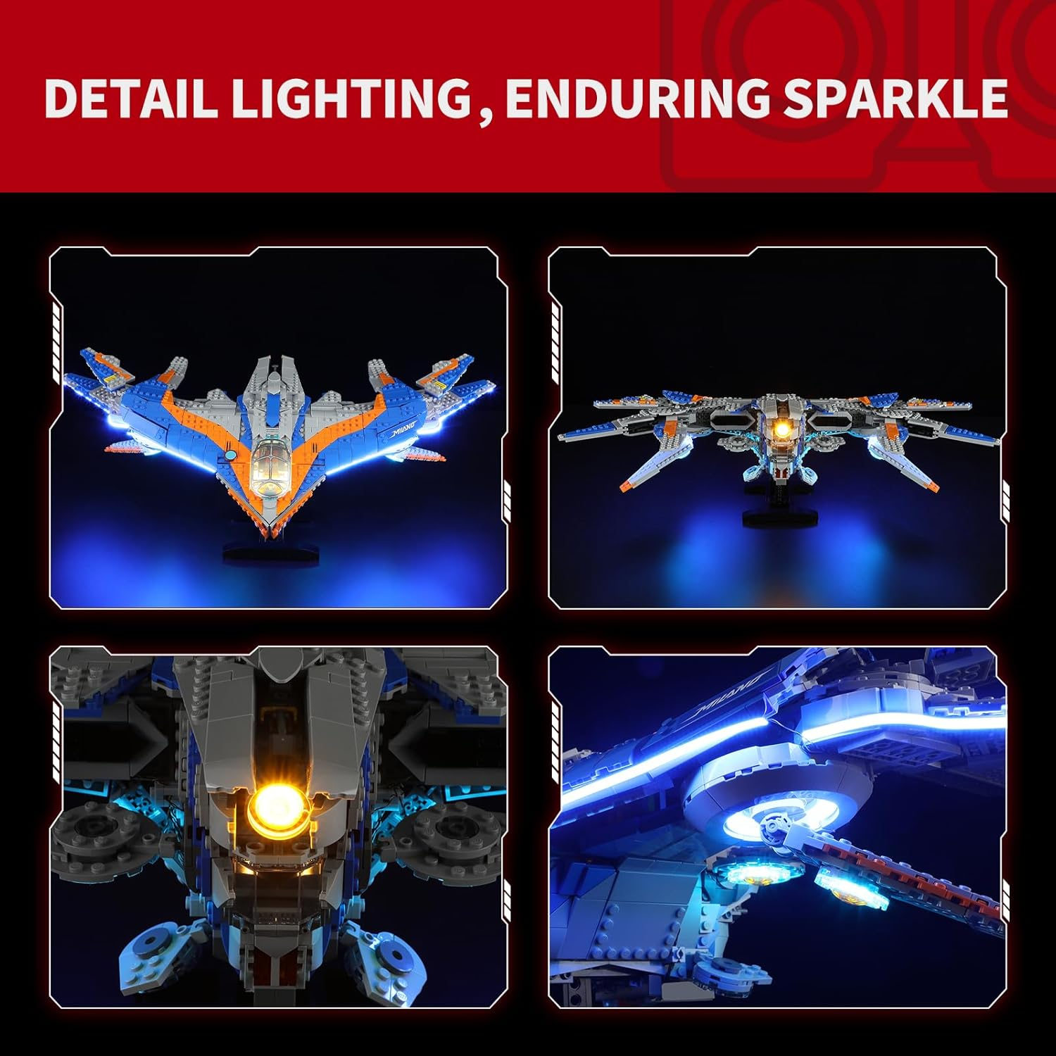 BRIKSMAX 2.0 Light Kit for Guardians of the Galaxy: the Milano - Innovative LED Lighting Compatible with  Marvel 76286 - Set Not Included image number 3