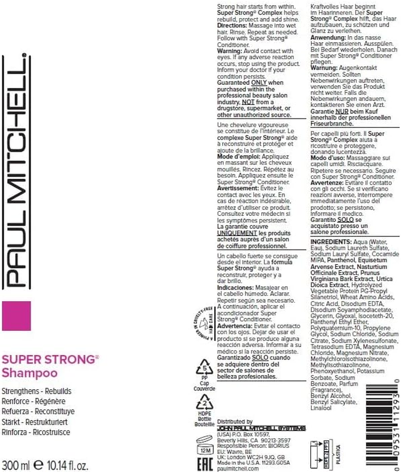 Paul Mitchell Super Strong Shampoo, 33.8-Ounce Bottle image number 5