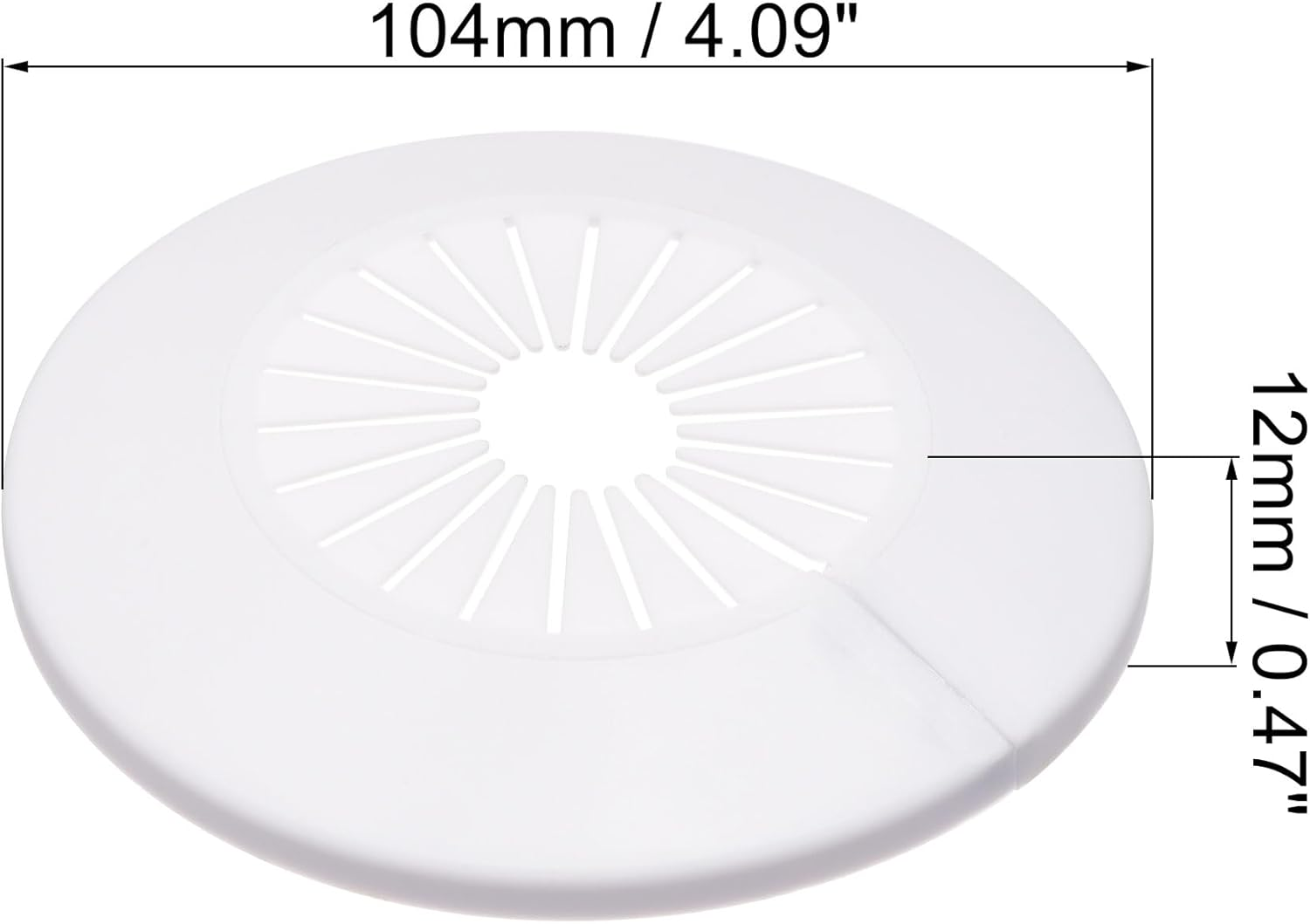 Uxcell Pipe Cover Decoration, 30Mm-50Mm PP Plastic Escutcheon Water Pipe Drain Line Cover White 4Pcs image number 1